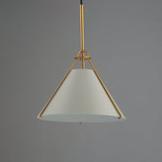 Lucas 13" 1 Light Pendant in Light French Gray / Natural Aged Brass