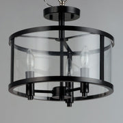 Sentinel 3 Light Semi-Flush Mount in Black