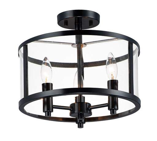 Sentinel 3 Light Semi-Flush Mount in Black