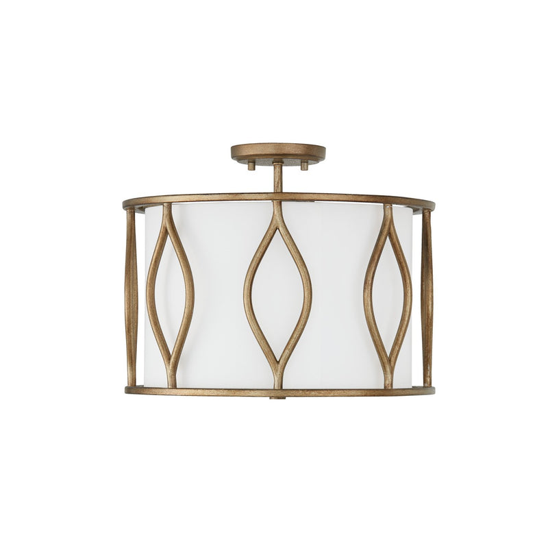 Cohen 3-Light Semi-Flush Mount in Mystic Luster