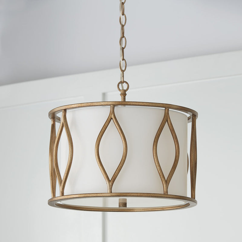 Cohen 3-Light Semi-Flush Mount in Mystic Luster