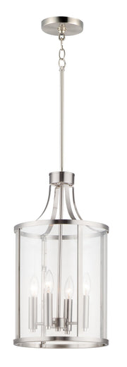 Sentinel 4 Light Chandelier in Satin Nickel
