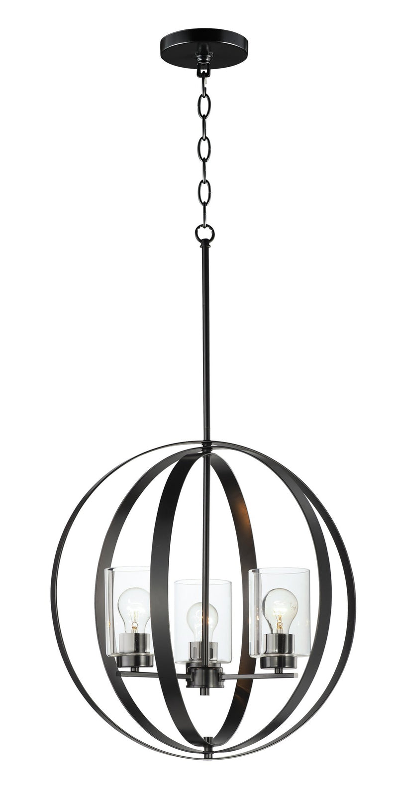 Sentinel 3 Light Chandelier in Black