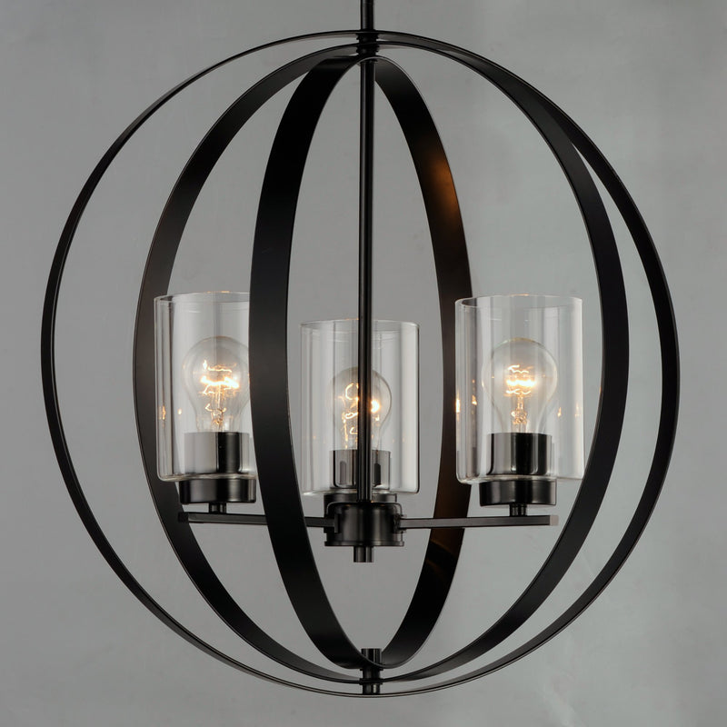 Sentinel 3 Light Chandelier in Black