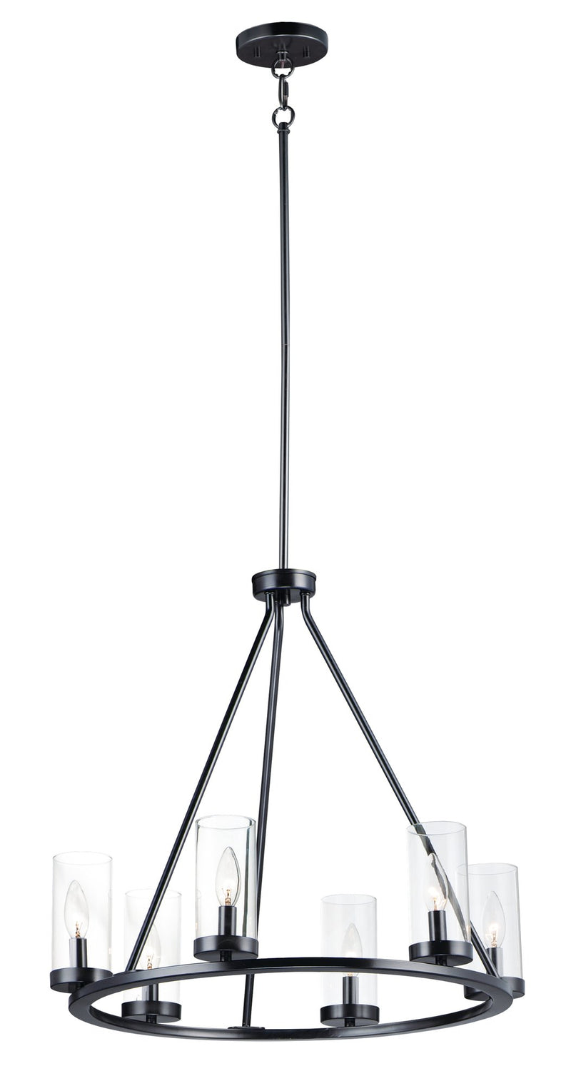 Sentinel 6 Light Chandelier in Black