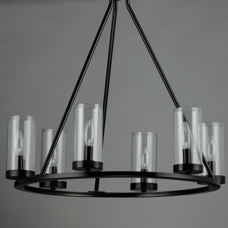 Sentinel 6 Light Chandelier in Black
