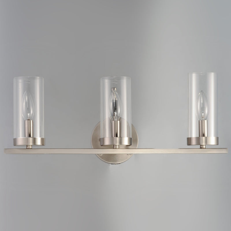 Sentinel 3 Light Bath Vanity in Satin Nickel