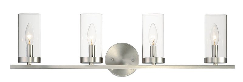 Sentinel 4 Light Bath Vanity in Satin Nickel