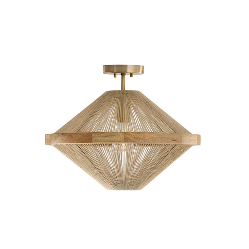 Maya Tall Semi-Flush Mount in Matte Brass