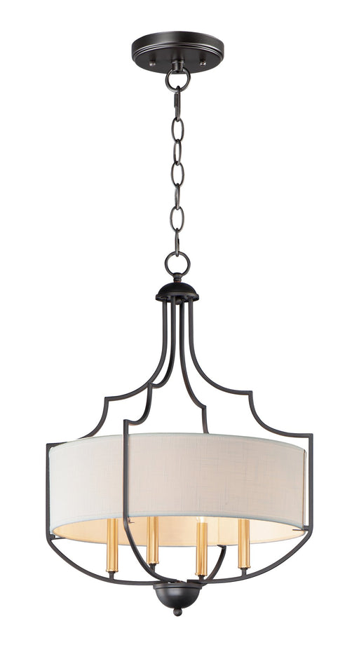 Savant 4 Light Chandelier in Bronze / Antique Brass