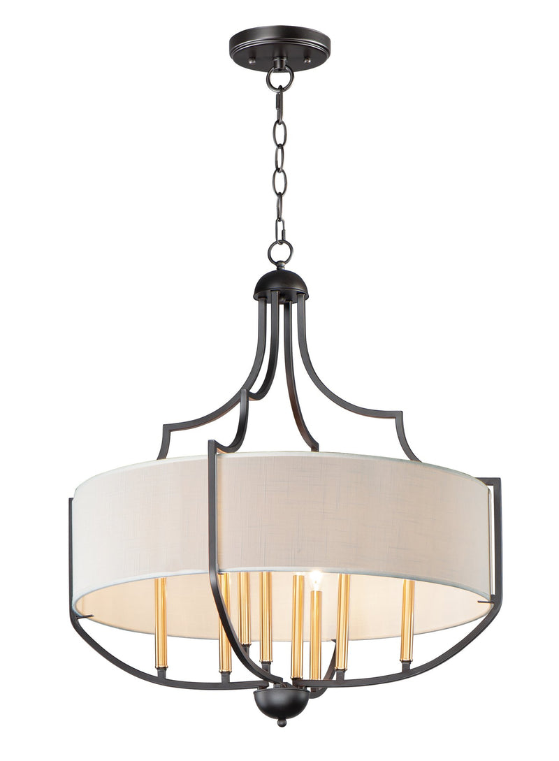 Savant 8 Light Chandelier in Bronze / Antique Brass