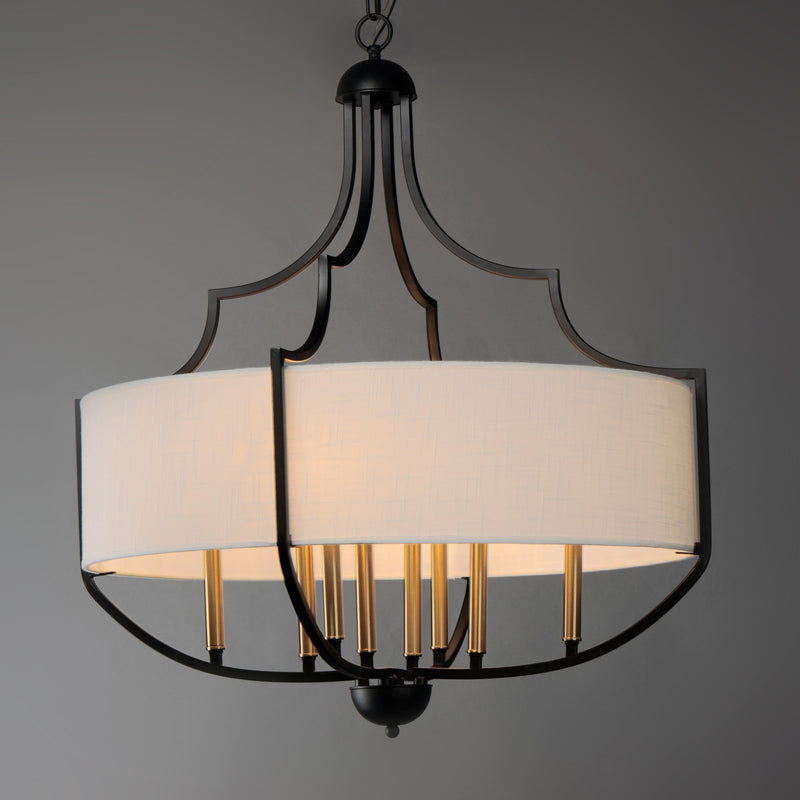 Savant 8 Light Chandelier in Bronze / Antique Brass