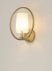 Meridian 1 Light Wall Sconce in Natural Aged Brass