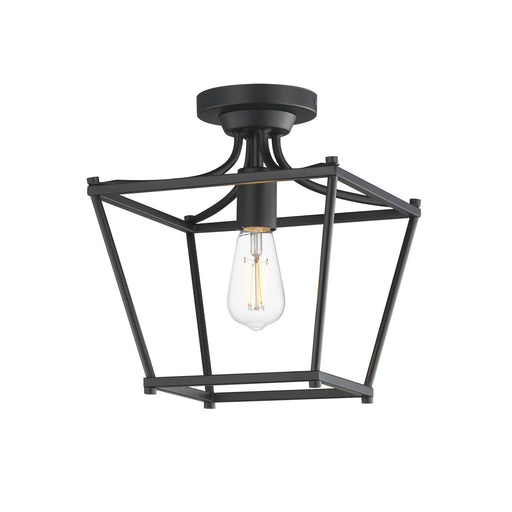 Clifton 1 Light Semi-Flush Mount in Black