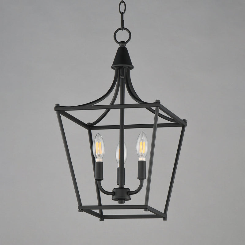 Clifton 3 Light Pendant in Black