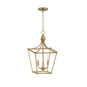 Clifton 3 Light Pendant in Natural Aged Brass