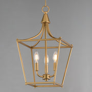 Clifton 3 Light Pendant in Natural Aged Brass