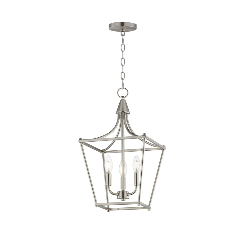 Clifton 3 Light Pendant in Satin Nickel