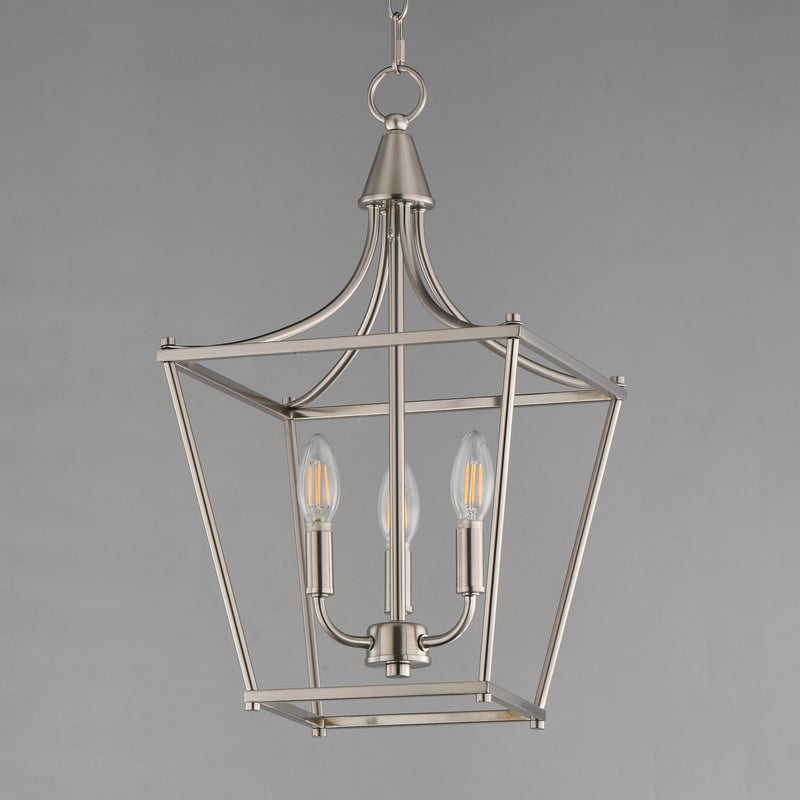Clifton 3 Light Pendant in Satin Nickel