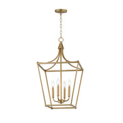Clifton 4 Light Pendant in Natural Aged Brass