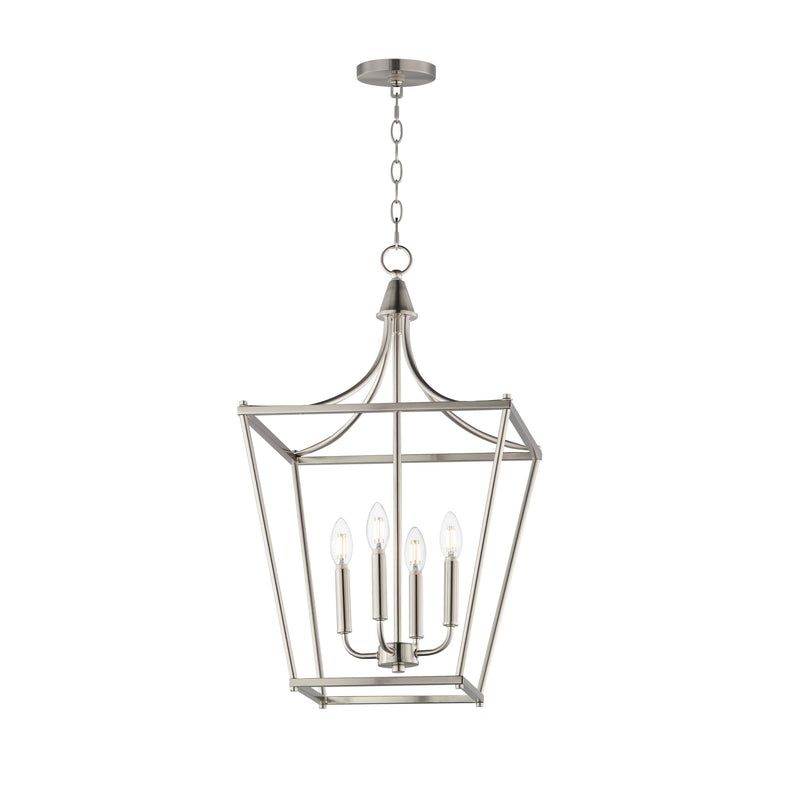 Clifton 4 Light Pendant in Satin Nickel