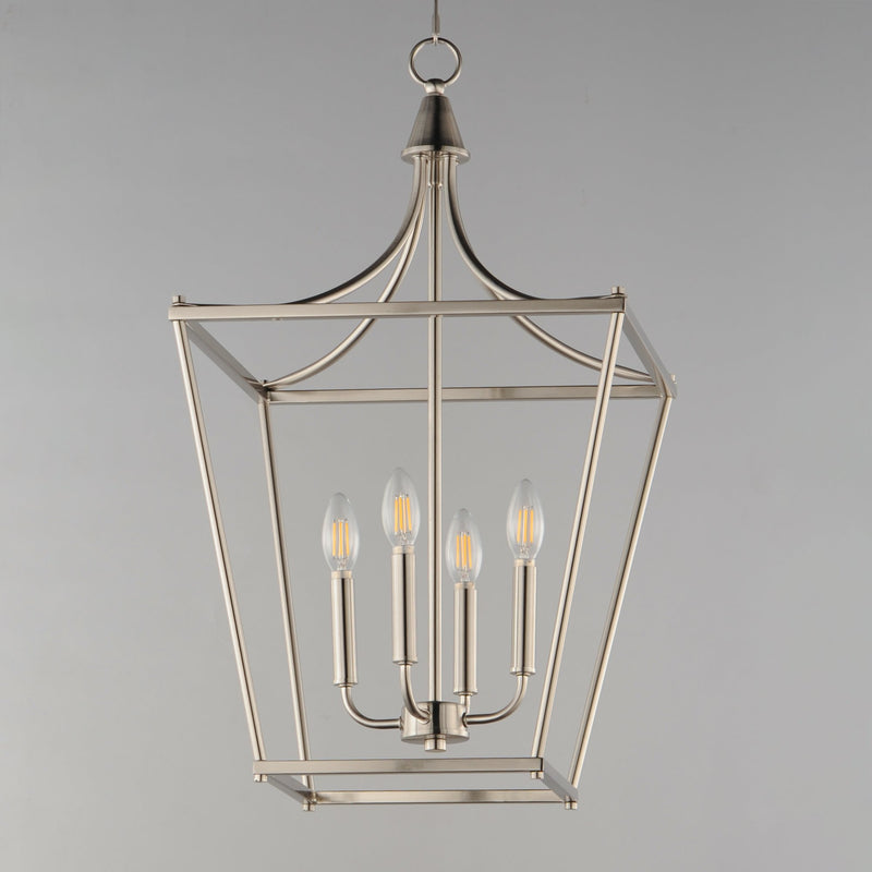 Clifton 4 Light Pendant in Satin Nickel