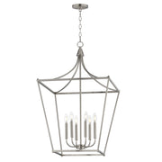 Clifton 6 Light Pendant in Satin Nickel