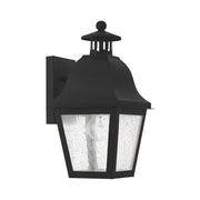 Amwell Small Outdoor Wall Lantern in Black