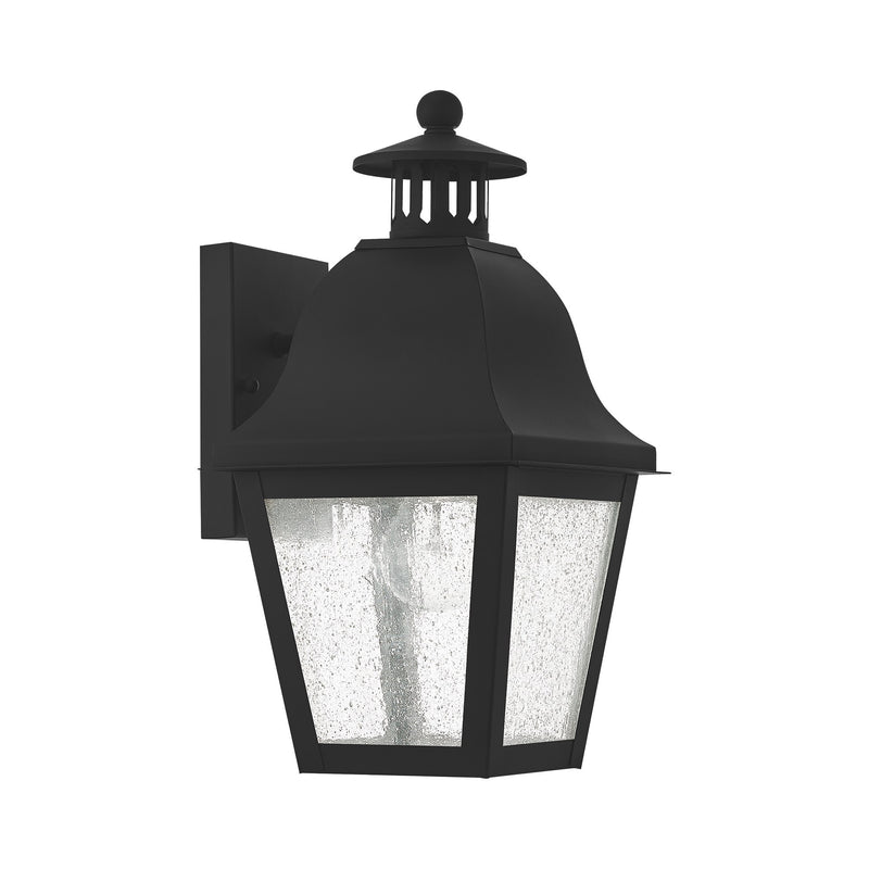 Amwell Small Outdoor Wall Lantern in Black