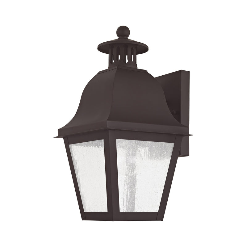 Amwell Small Outdoor Wall Lantern in Bronze