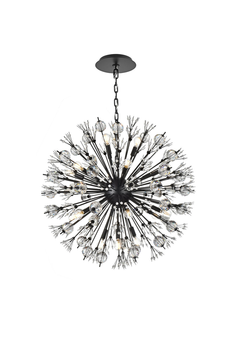 Vera 18-Light 32" Chandelier in Black