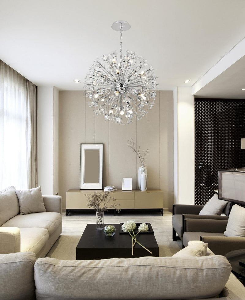 Vera 18-Light 32" Chandelier in Chrome