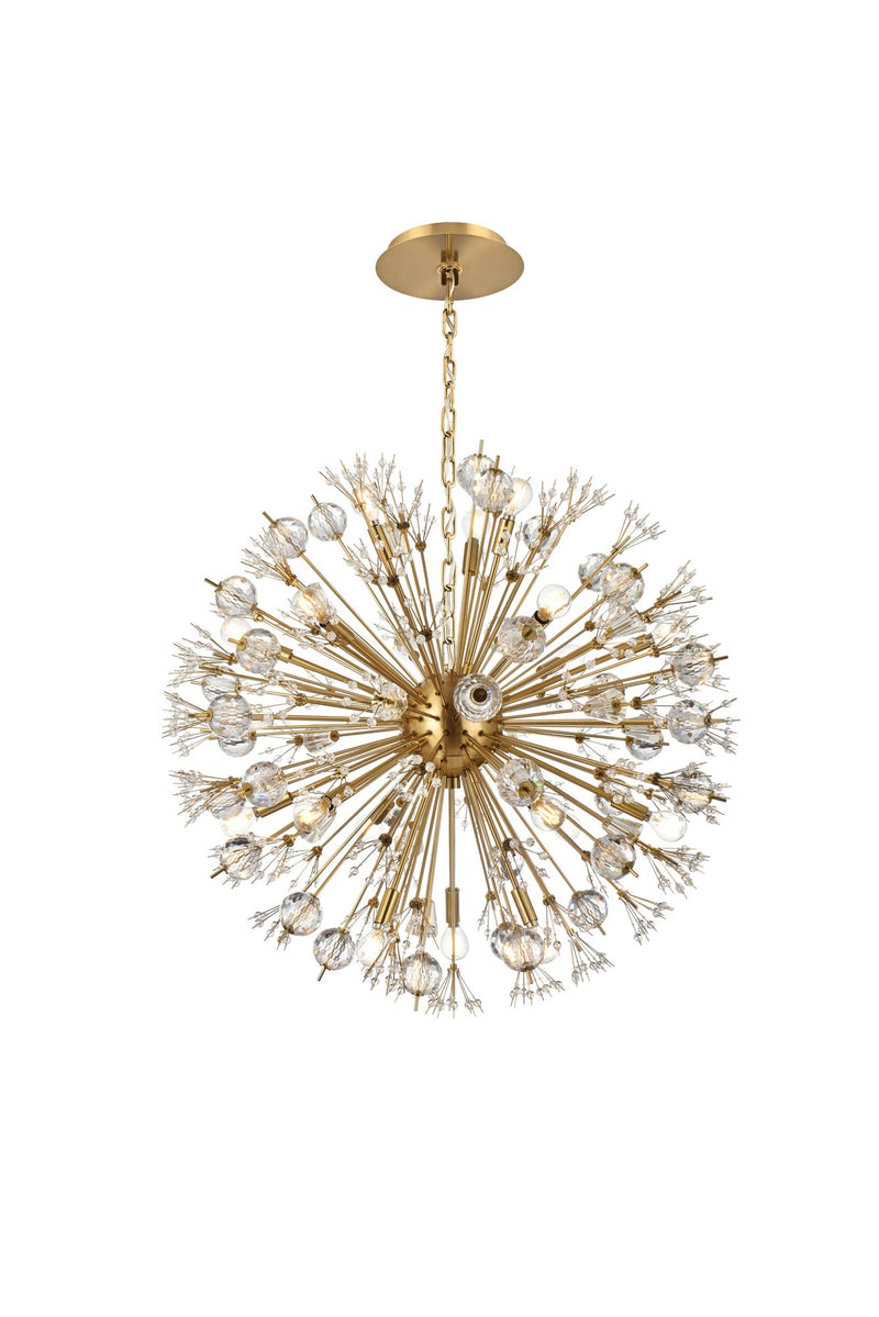 Vera 18-Light 32" Chandelier in Gold