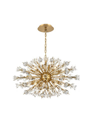 Vera 24-Light 36" Oval Chandelier in Gold