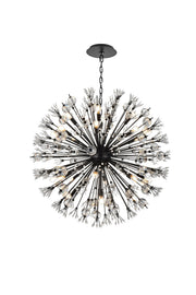 Vera 24-Light 38" Chandelier in Black