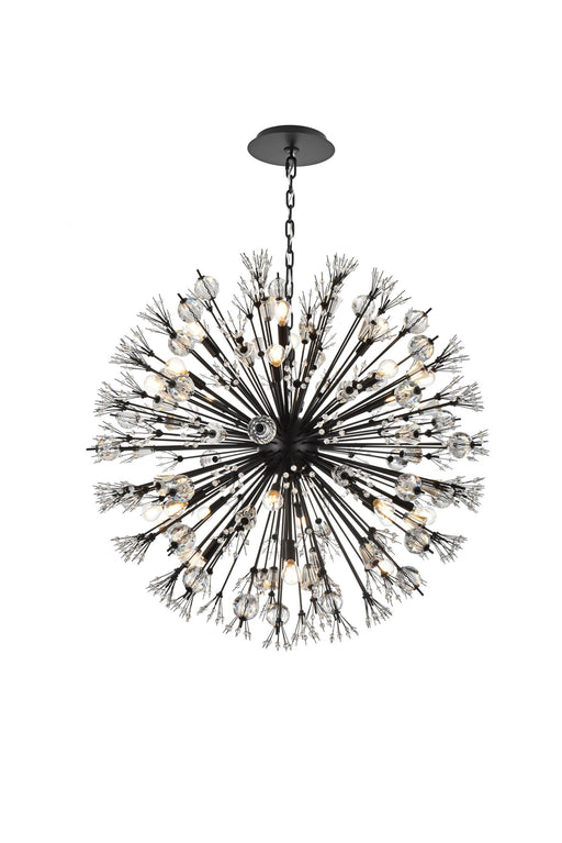 Vera 24-Light 38" Chandelier in Black