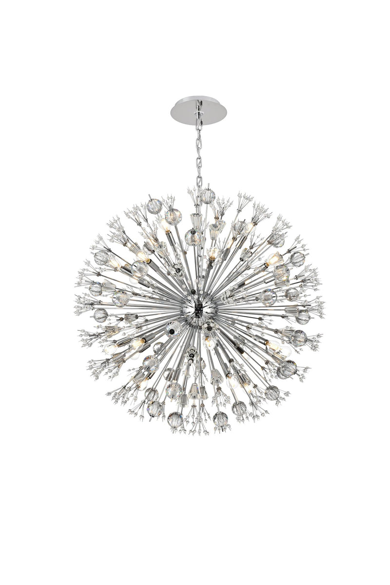 Vera 24-Light 38" Chandelier in Chrome