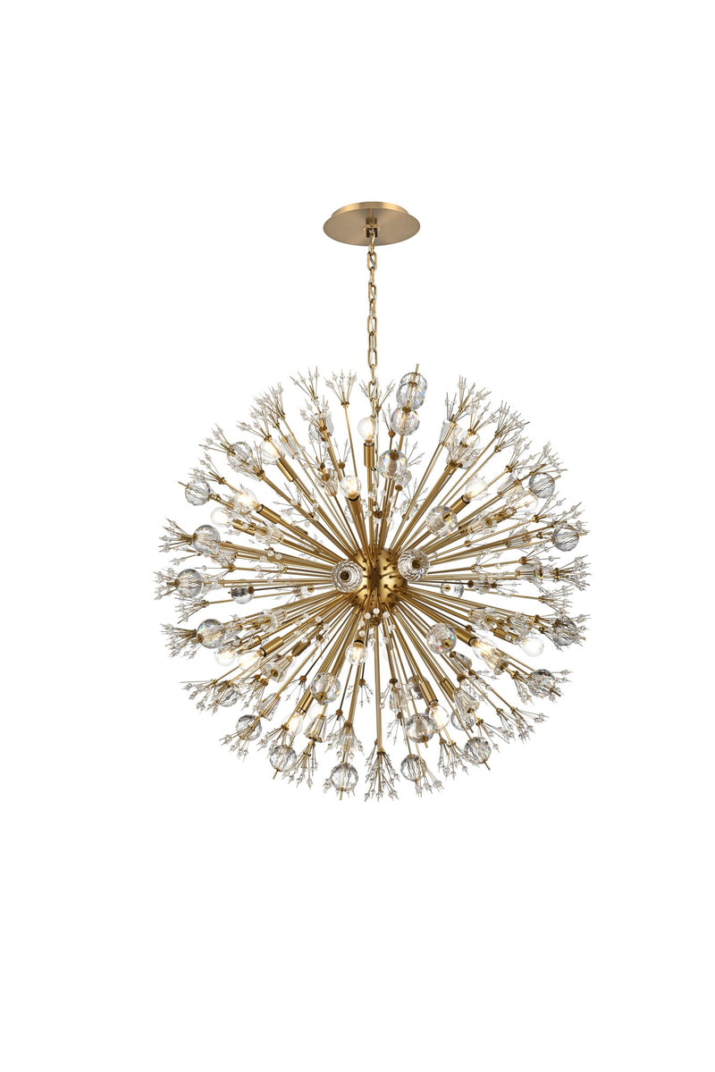 Vera 24-Light 38" Chandelier in Gold