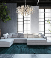 Vera 38-Light 42" Oval Chandelier in Chrome