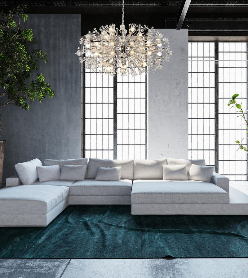 Vera 38-Light 42" Oval Chandelier in Chrome