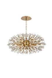 Vera 38-Light 42" Oval Chandelier in Gold