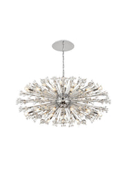 Vera 38-Light 48" Oval Chandelier in Chrome