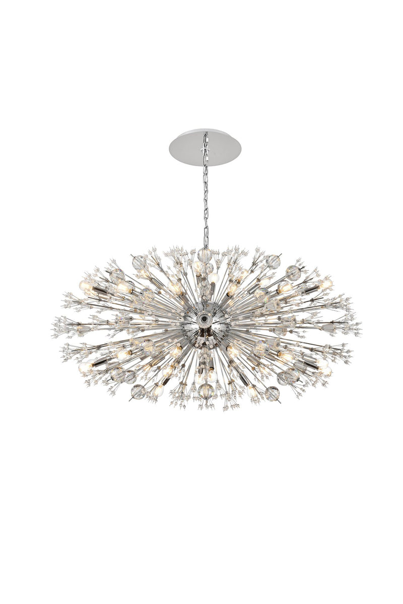 Vera 38-Light 48" Oval Chandelier in Chrome