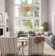 Vera 38-Light 48" Oval Chandelier in Gold