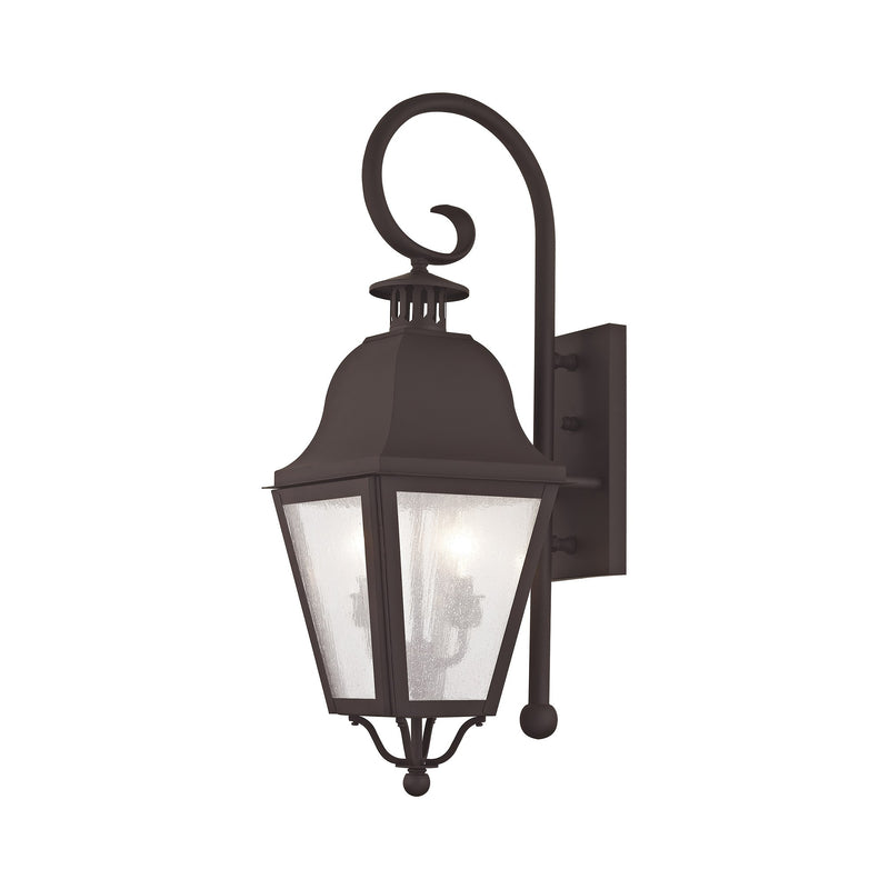 Amwell 2-Light Medium Outdoor Wall Lantern in Bronze