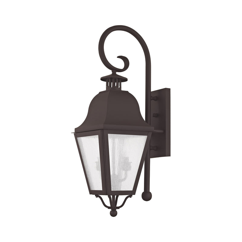 Amwell 2-Light Medium Outdoor Wall Lantern in Bronze