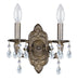 Paris Market 2 Light Wall Mount in Venetian Bronze with Clear Spectra Crystal