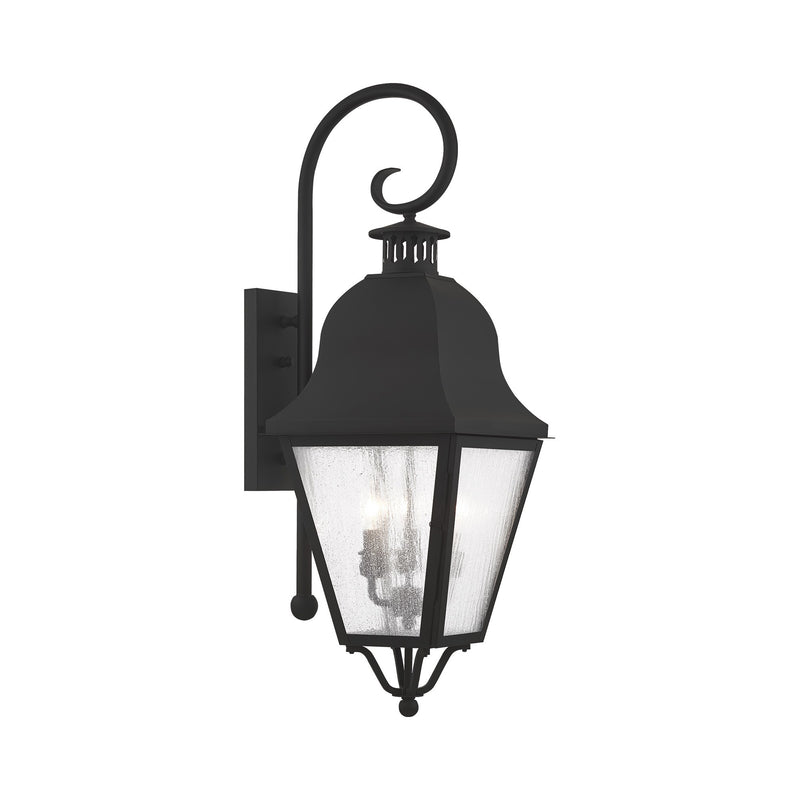Amwell 3-Light Large Outdoor Wall Lantern in Black