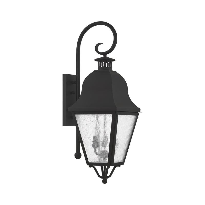 Amwell 3-Light Large Outdoor Wall Lantern in Black