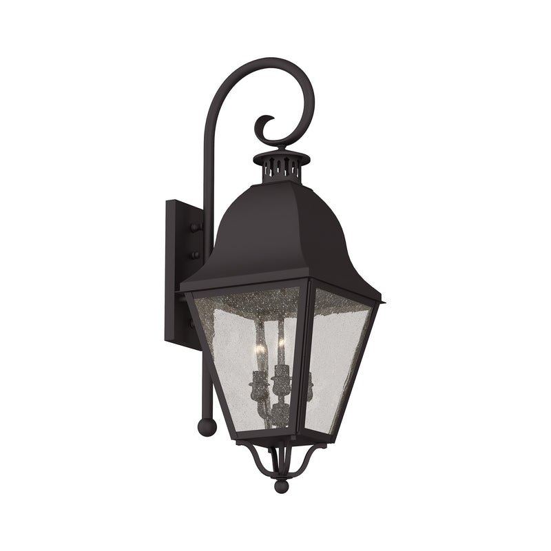 Amwell 3-Light Large Outdoor Wall Lantern in Bronze